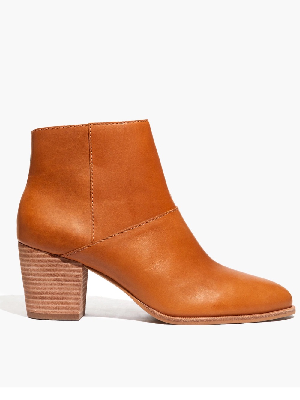 Madewell Rosie Leather Ankle Boots Size 9.5 Heel 2.5” Brown Fall Winter Booties